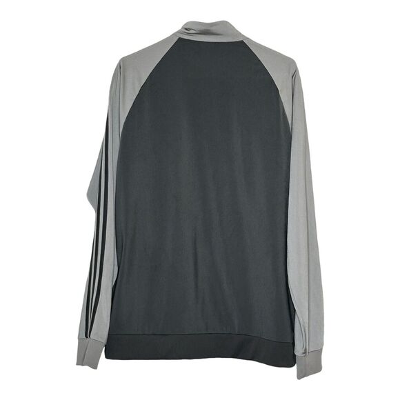 Adidas Essentials Warm-Up 3-Stripes Track‎ Jacket Mens Large Gray Running Gym - Picture 4 of 16